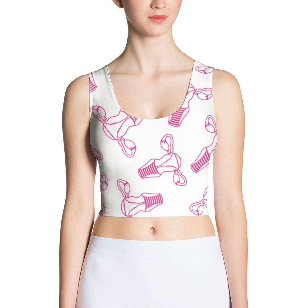 Uterus Anatomy Crop Top