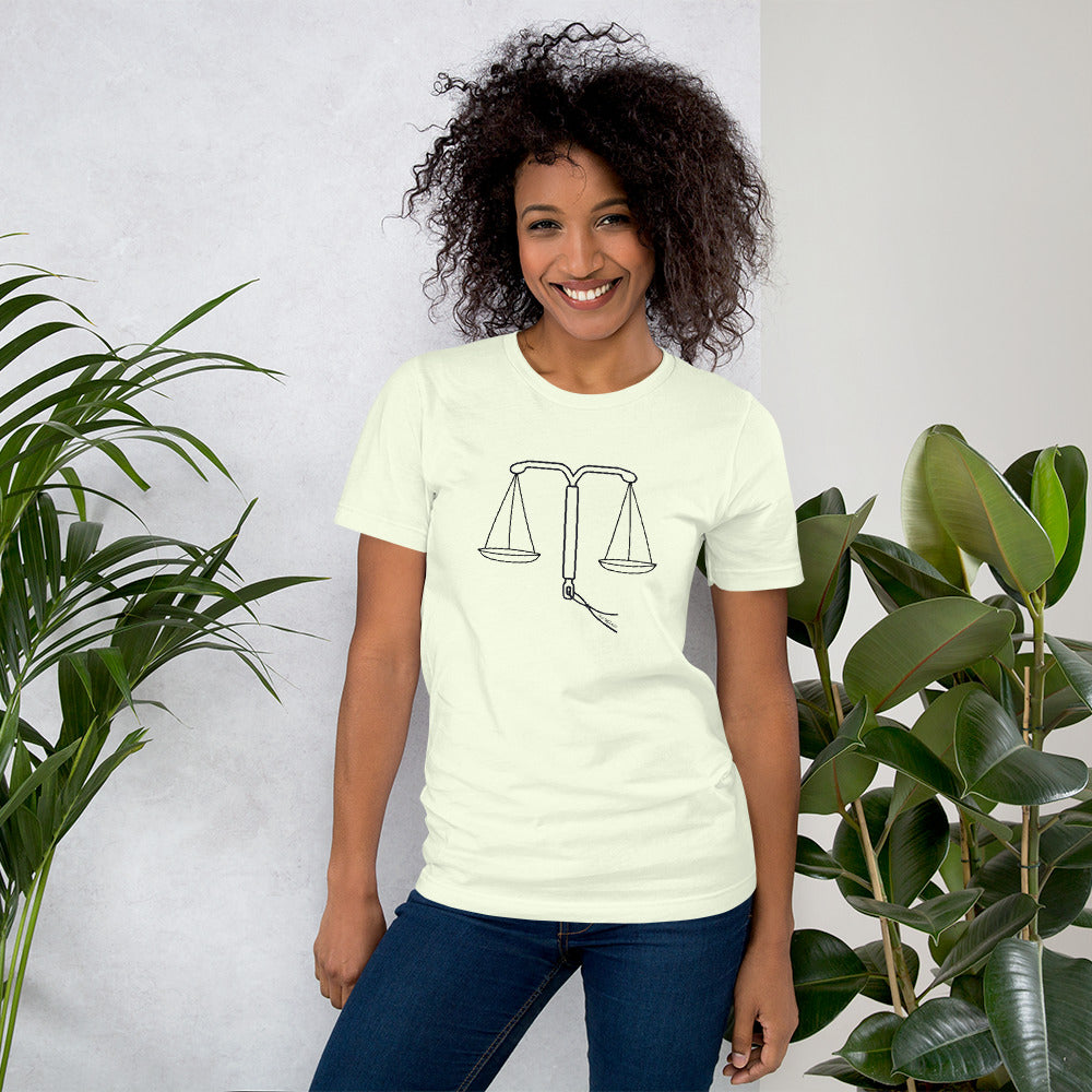 IUD Scales of Justice Cotton T-shirt