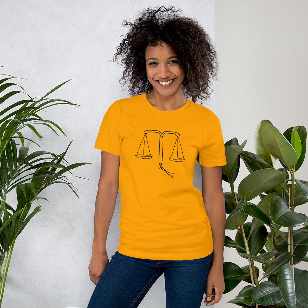 IUD Scales of Justice Cotton T-shirt