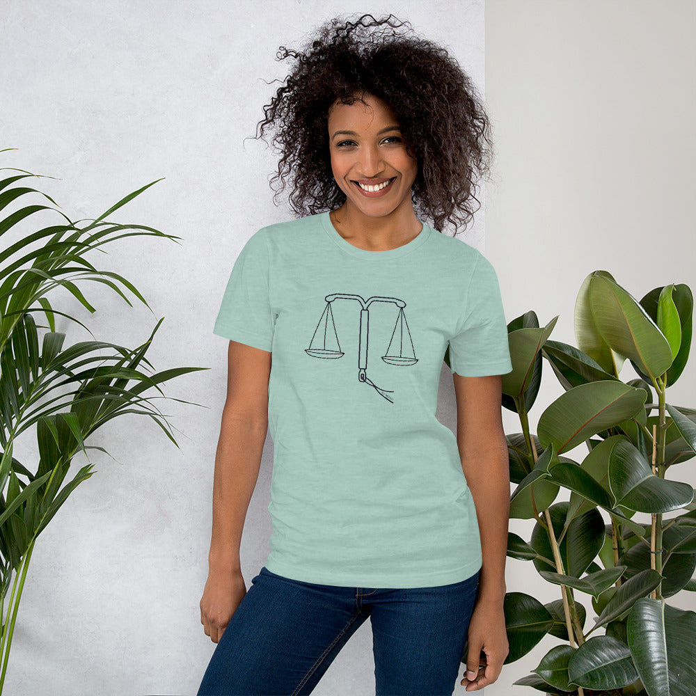 IUD Scales of Justice Cotton T-shirt