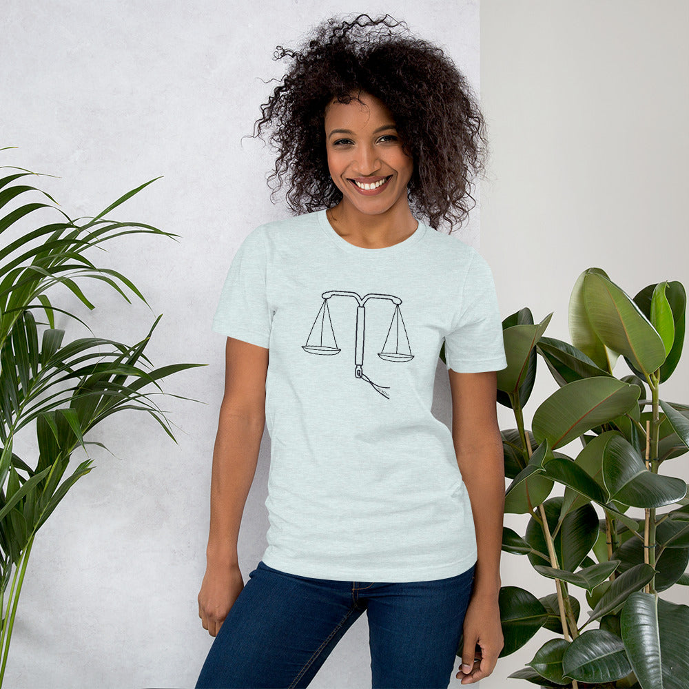IUD Scales of Justice Cotton T-shirt