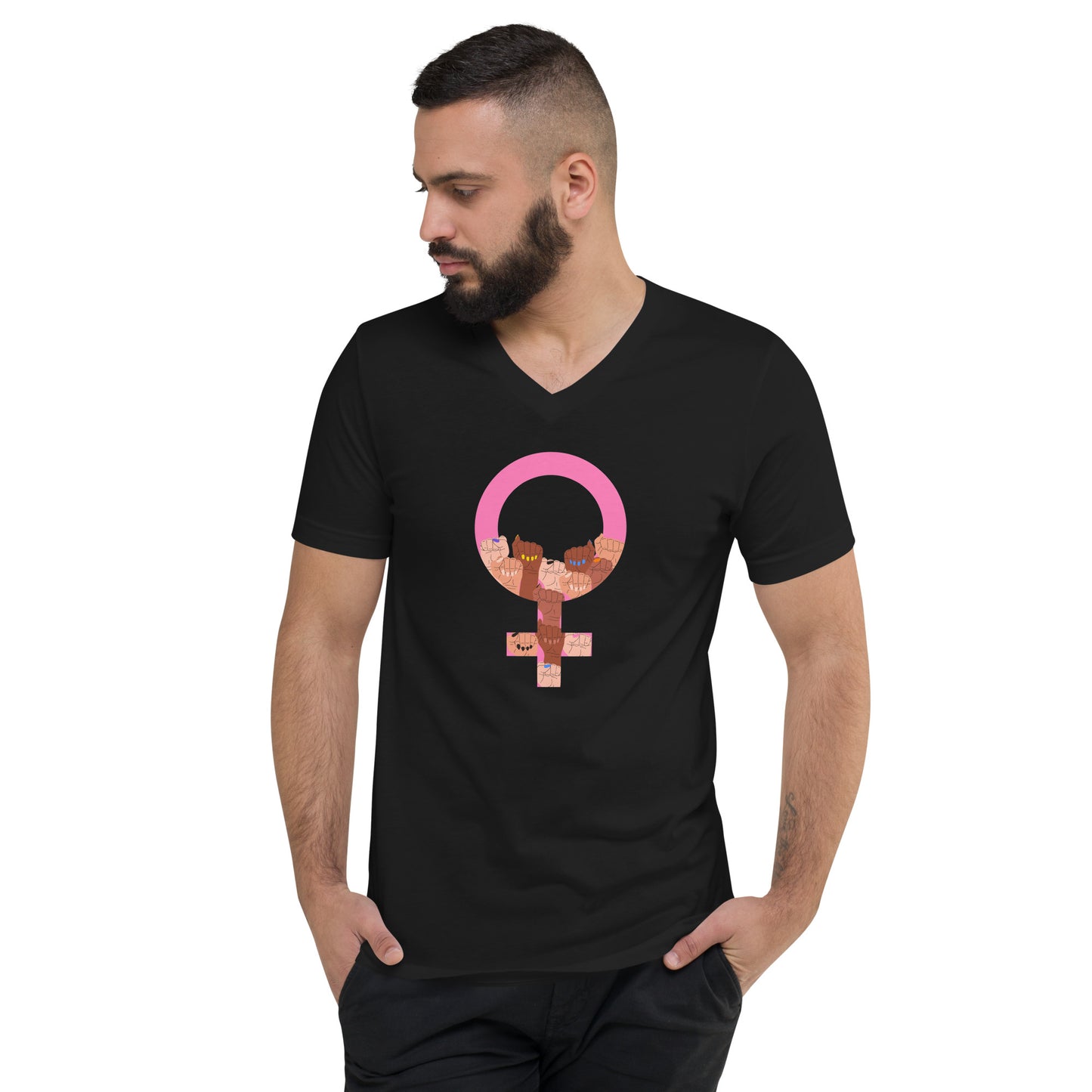 Intersectional Feminism Unisex Short Sleeve V-Neck T-Shirt